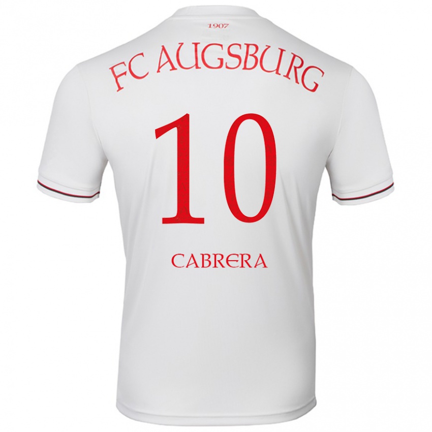 Bambino Maglia Juan Cabrera #10 Bianco Kit Gara Home 2024/25 Maglietta