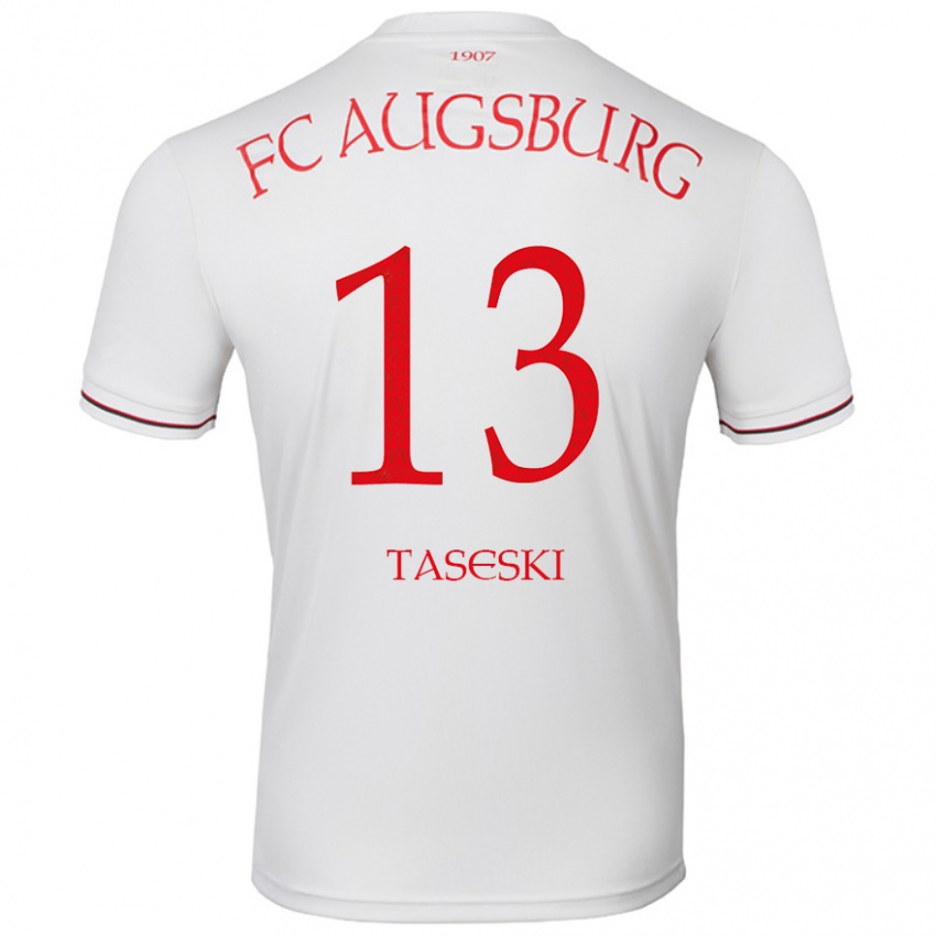 Bambino Maglia Kristijan Taseski #13 Bianco Kit Gara Home 2024/25 Maglietta