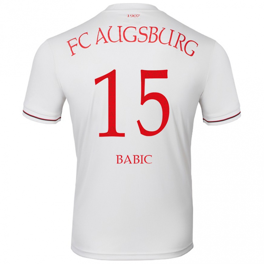 Bambino Maglia David Babic #15 Bianco Kit Gara Home 2024/25 Maglietta