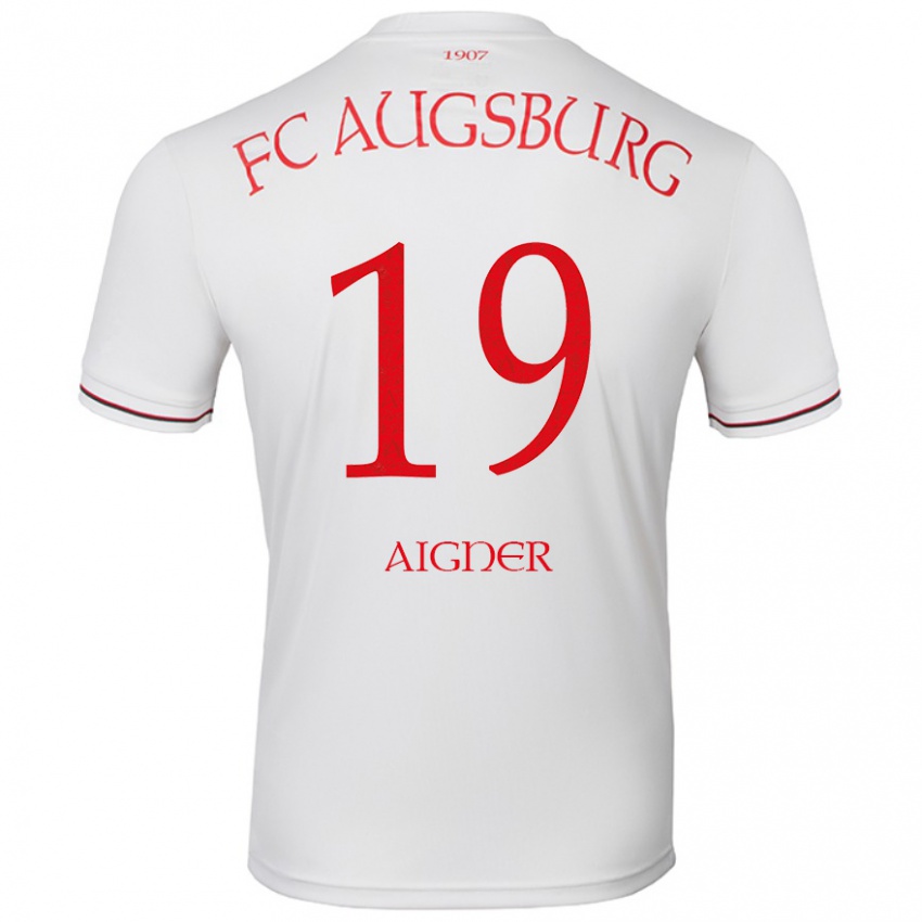 Bambino Maglia Lukas Aigner #19 Bianco Kit Gara Home 2024/25 Maglietta