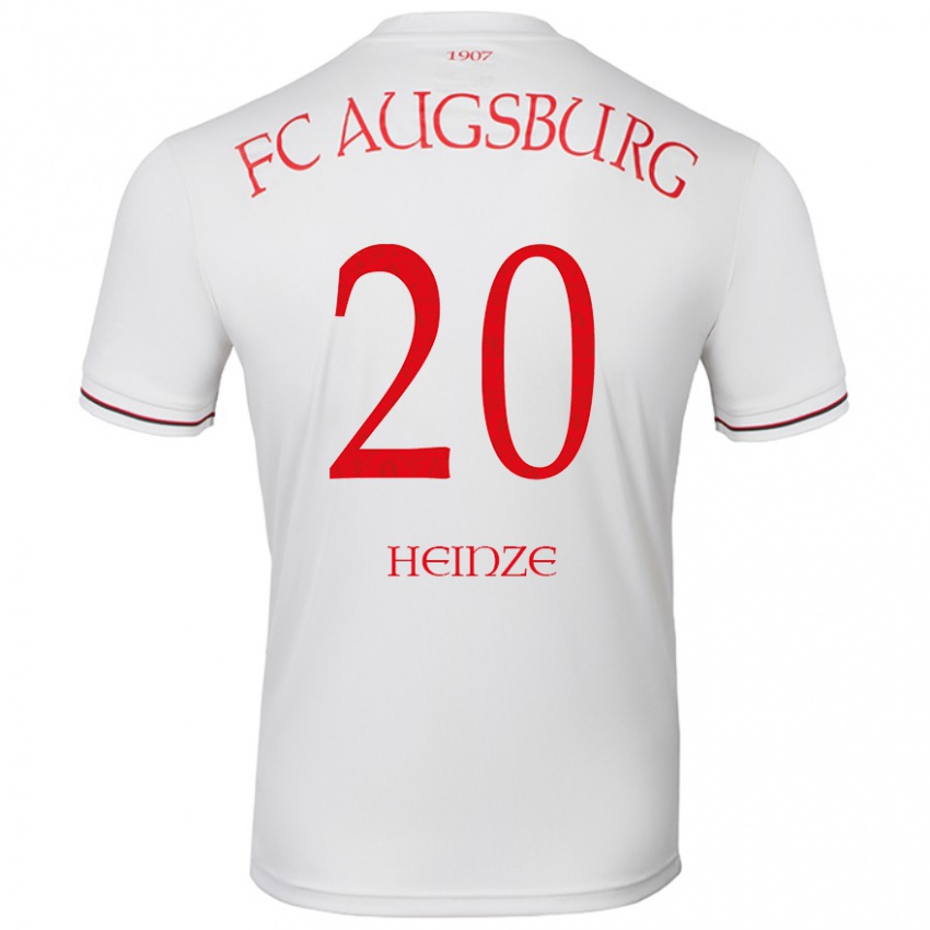 Bambino Maglia Fynn Heinze #20 Bianco Kit Gara Home 2024/25 Maglietta