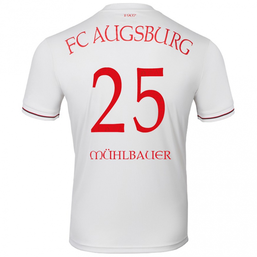 Bambino Maglia Simon Mühlbauer #25 Bianco Kit Gara Home 2024/25 Maglietta