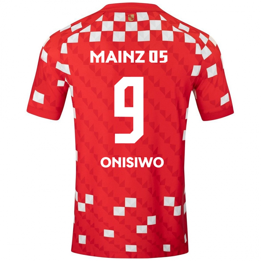 Bambino Maglia Karim Onisiwo #9 Bianco Rosso Kit Gara Home 2024/25 Maglietta