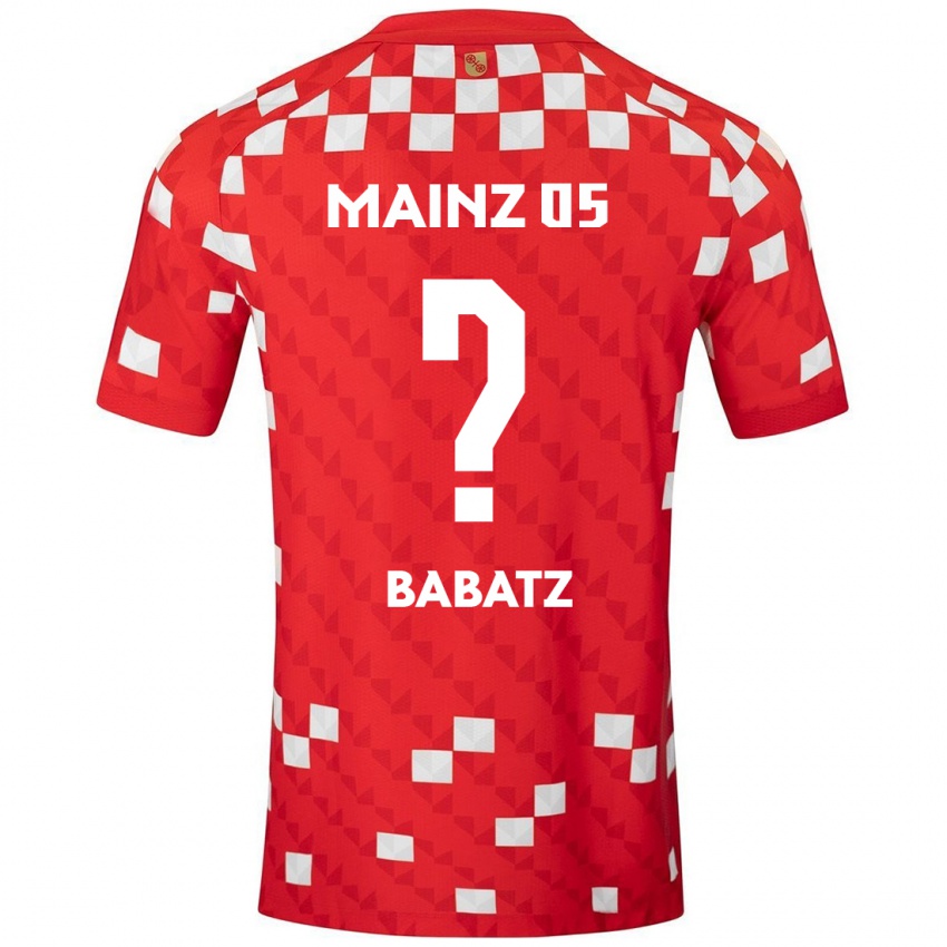 Bambino Maglia Louis Babatz #0 Bianco Rosso Kit Gara Home 2024/25 Maglietta