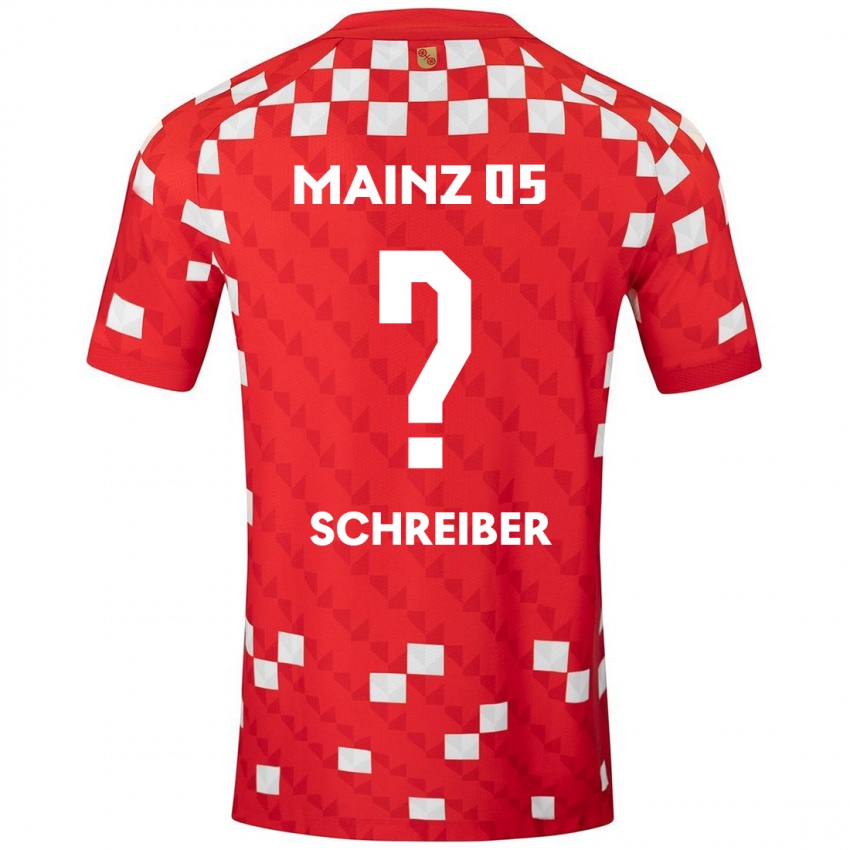 Bambino Maglia Philipp Schreiber #0 Bianco Rosso Kit Gara Home 2024/25 Maglietta