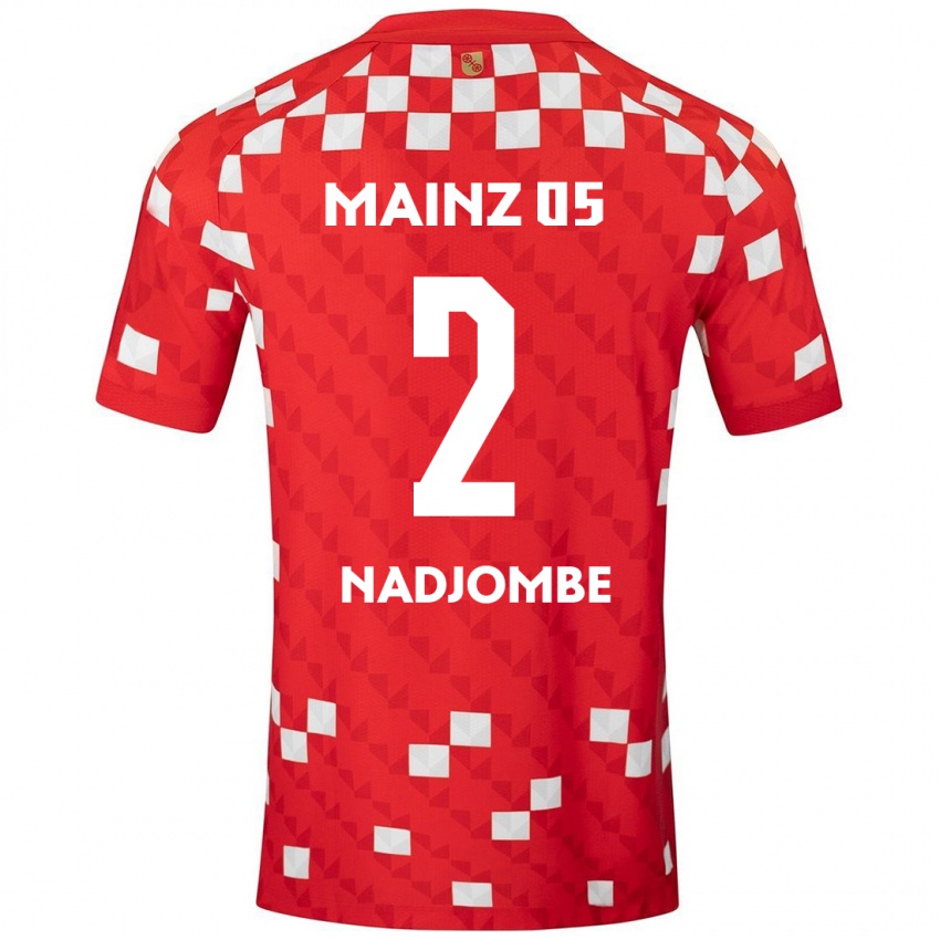 Bambino Maglia Jean-Marie Nadjombe #2 Bianco Rosso Kit Gara Home 2024/25 Maglietta