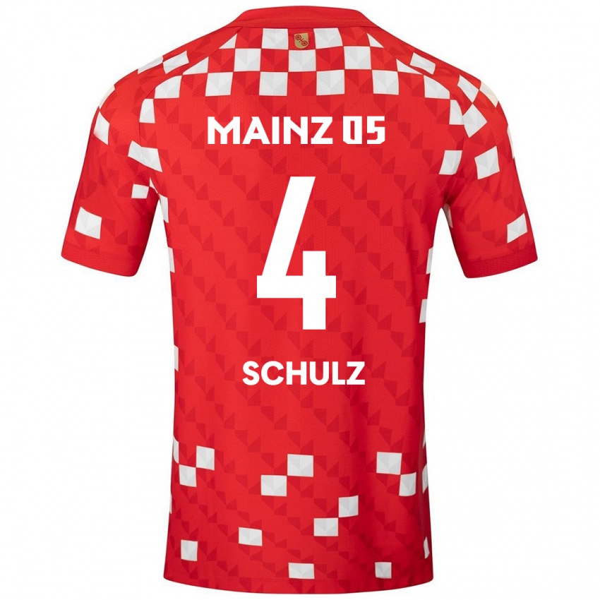 Bambino Maglia Philipp Schulz #4 Bianco Rosso Kit Gara Home 2024/25 Maglietta