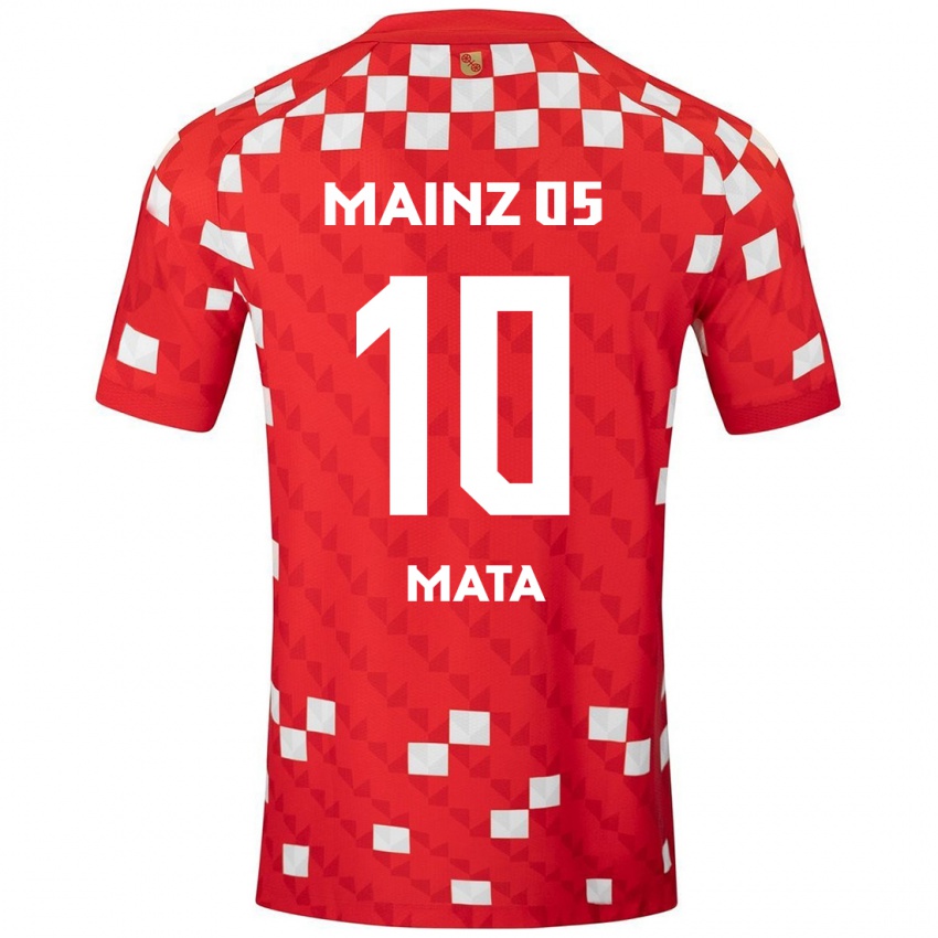 Bambino Maglia Ken Mata #10 Bianco Rosso Kit Gara Home 2024/25 Maglietta