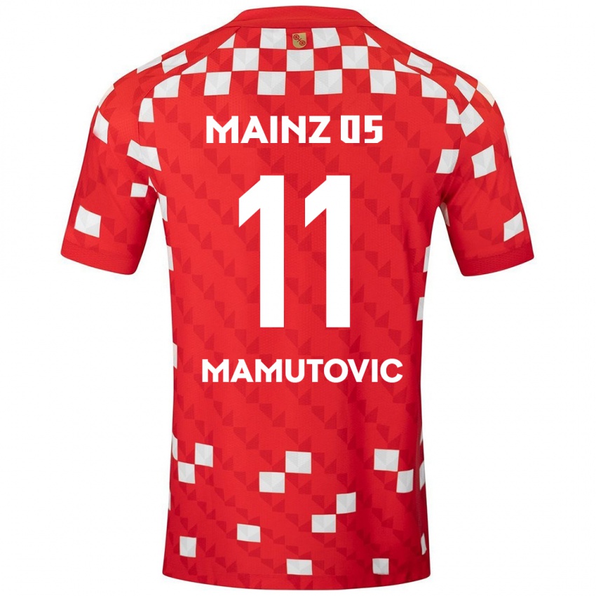 Bambino Maglia David Mamutovic #11 Bianco Rosso Kit Gara Home 2024/25 Maglietta