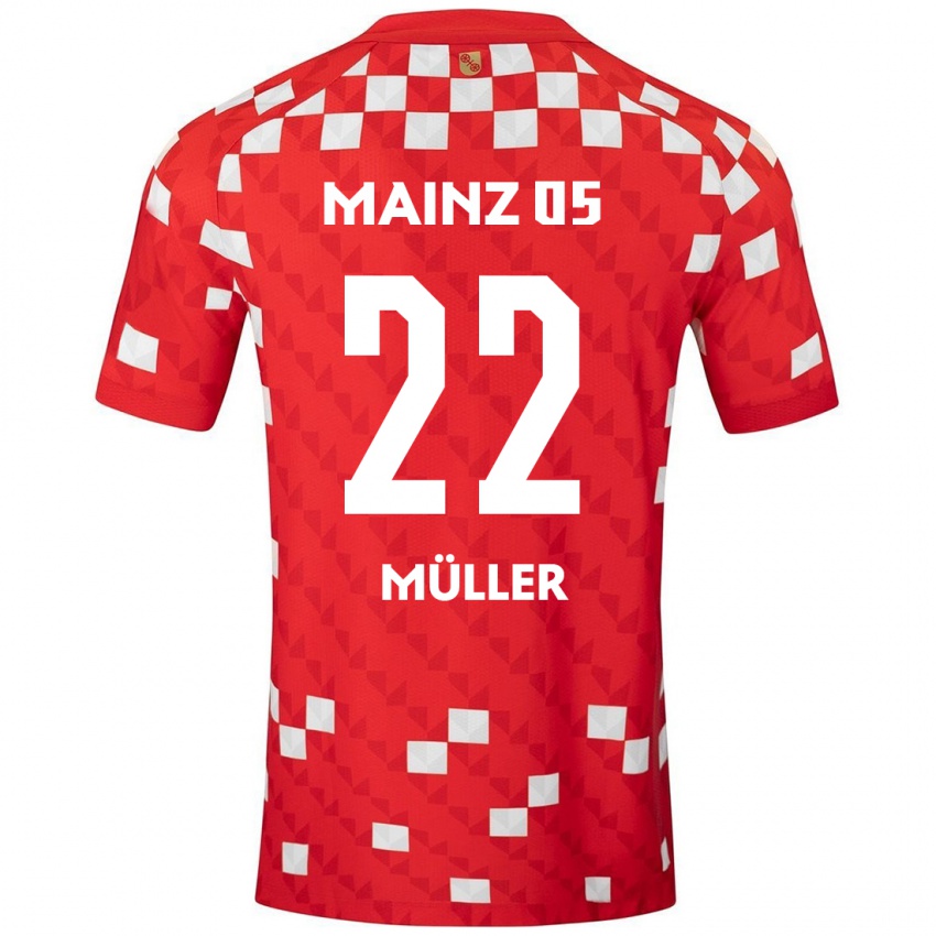 Bambino Maglia Tim Müller #22 Bianco Rosso Kit Gara Home 2024/25 Maglietta