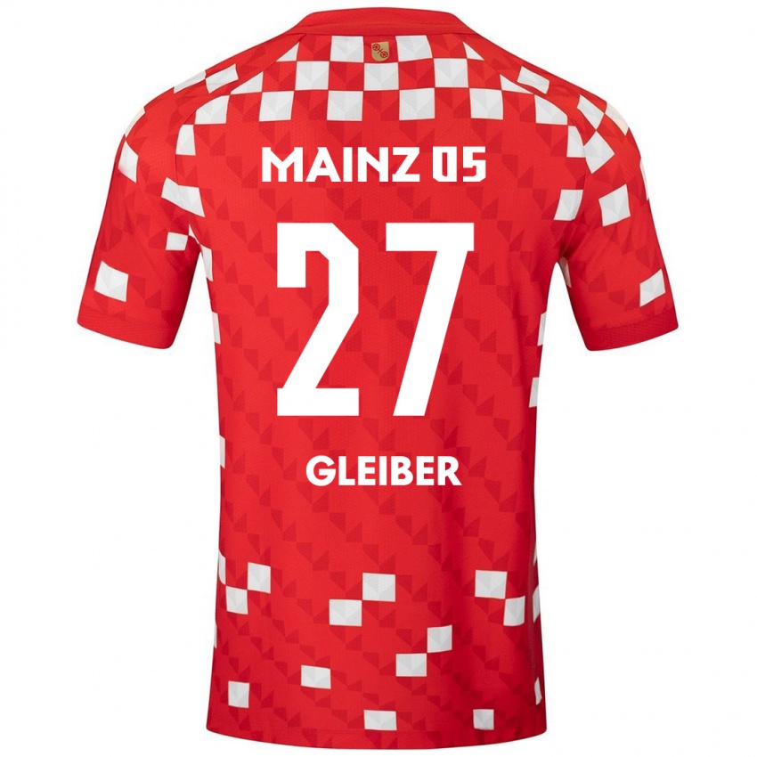 Bambino Maglia Daniel Gleiber #27 Bianco Rosso Kit Gara Home 2024/25 Maglietta