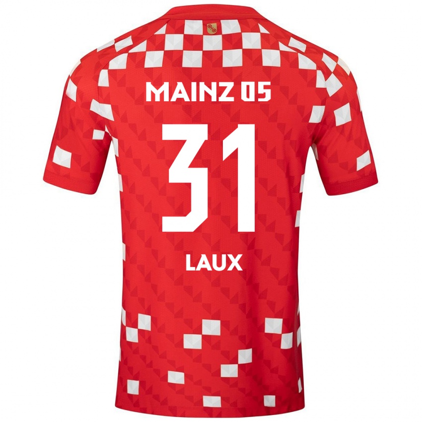 Bambino Maglia Lucas Laux #31 Bianco Rosso Kit Gara Home 2024/25 Maglietta