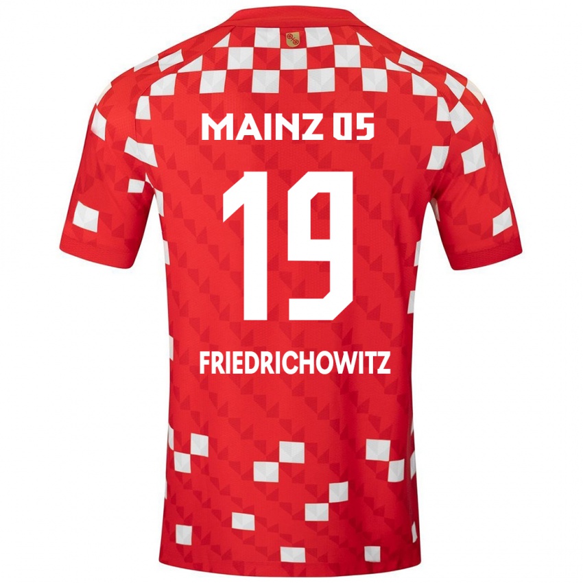 Bambino Maglia Anna Friedrichowitz #19 Bianco Rosso Kit Gara Home 2024/25 Maglietta