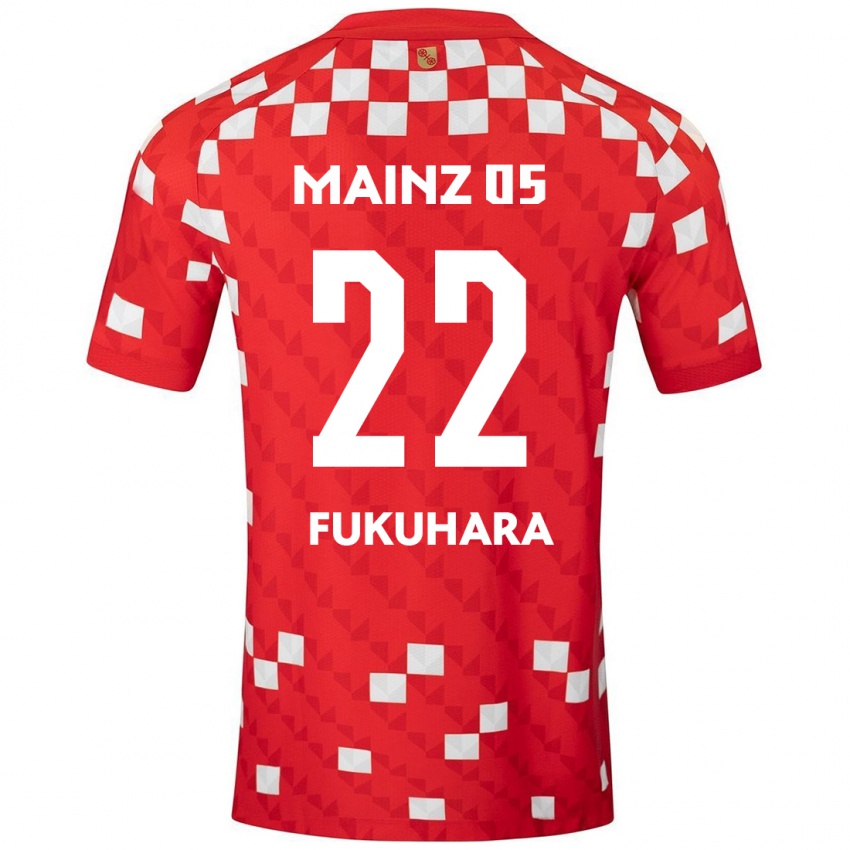 Bambino Maglia Yuuka Fukuhara #22 Bianco Rosso Kit Gara Home 2024/25 Maglietta