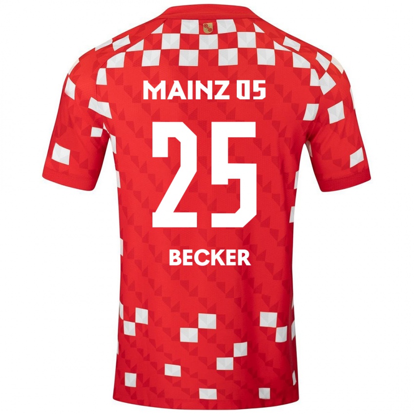 Bambino Maglia Kathrin Becker #25 Bianco Rosso Kit Gara Home 2024/25 Maglietta