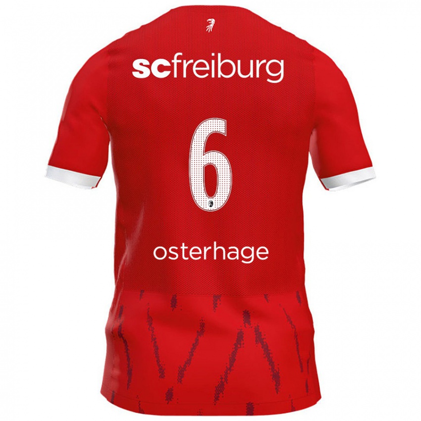 Bambino Maglia Patrick Osterhage #6 Rosso Kit Gara Home 2024/25 Maglietta