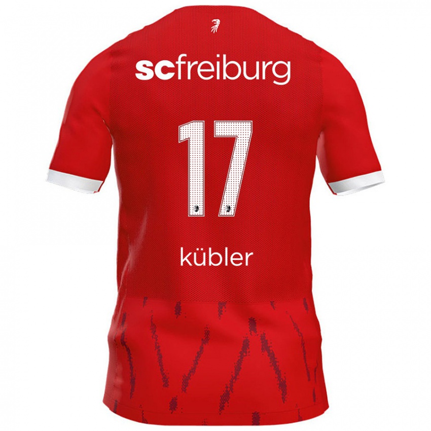 Bambino Maglia Lukas Kübler #17 Rosso Kit Gara Home 2024/25 Maglietta