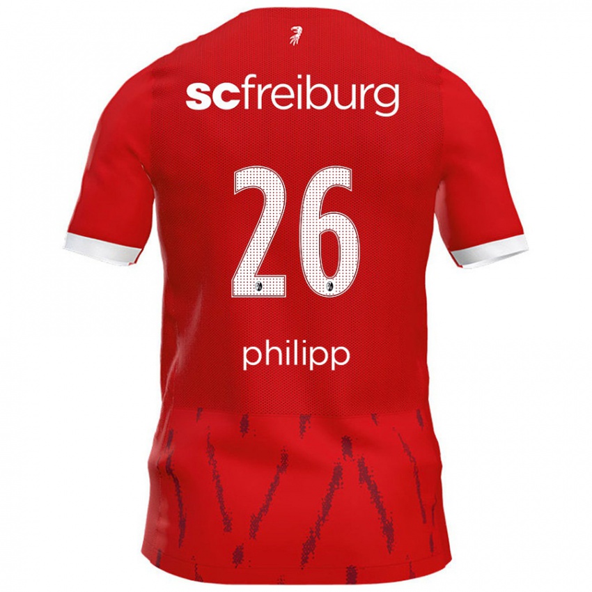 Bambino Maglia Maximilian Philipp #26 Rosso Kit Gara Home 2024/25 Maglietta