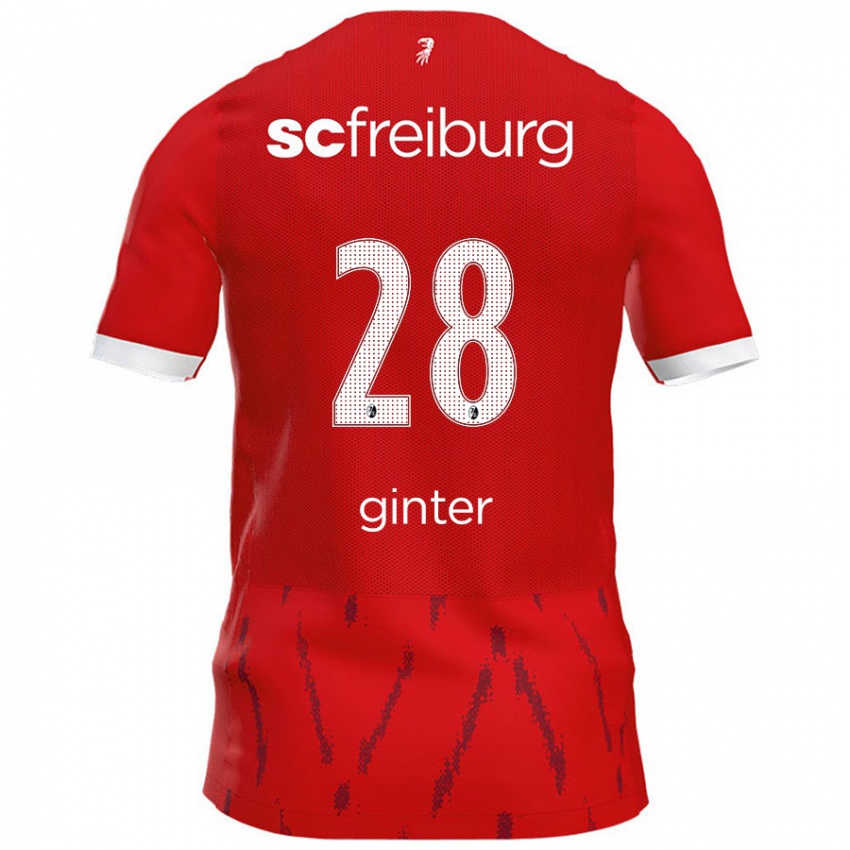 Bambino Maglia Matthias Ginter #28 Rosso Kit Gara Home 2024/25 Maglietta