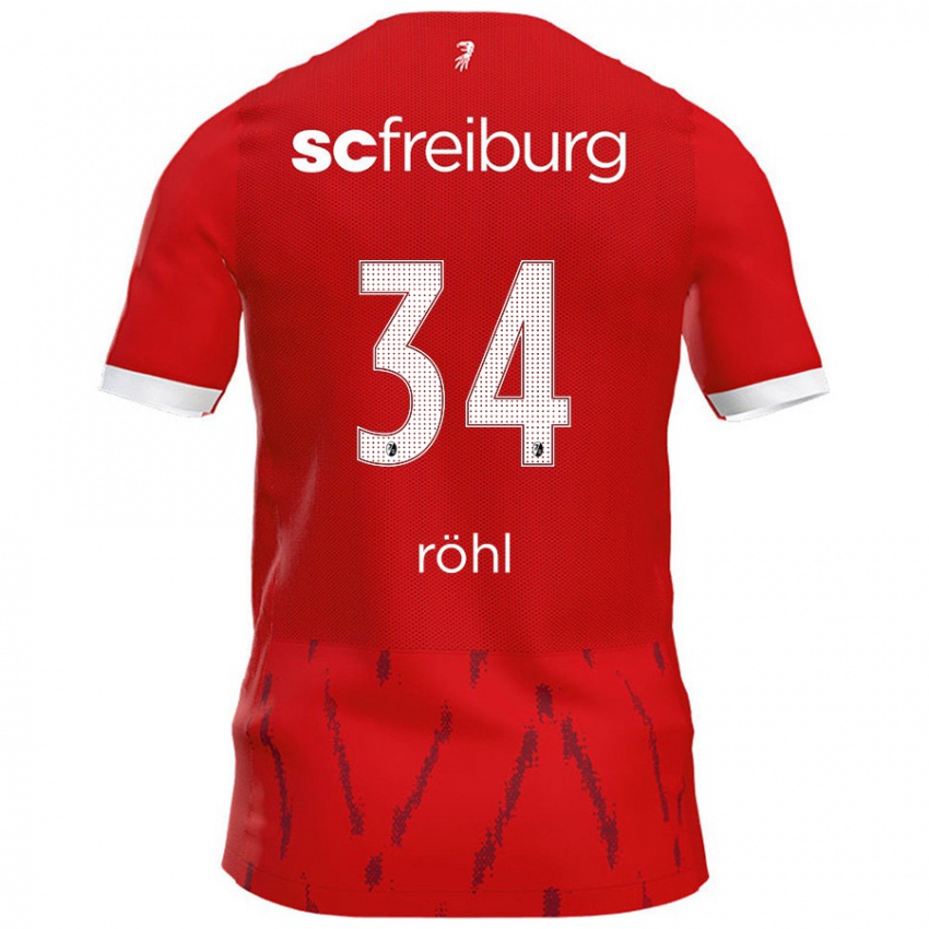 Bambino Maglia Merlin Röhl #34 Rosso Kit Gara Home 2024/25 Maglietta