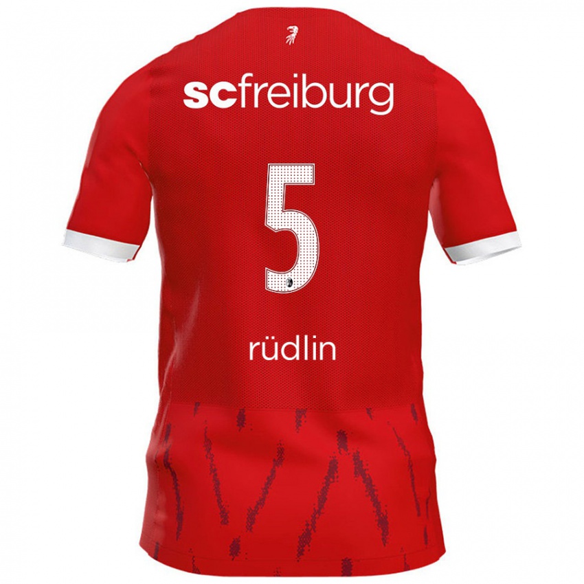 Bambino Maglia Fabian Rüdlin #5 Rosso Kit Gara Home 2024/25 Maglietta