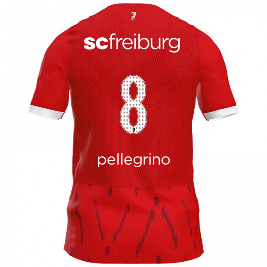 Bambino Maglia Gabriel Pellegrino #8 Rosso Kit Gara Home 2024/25 Maglietta