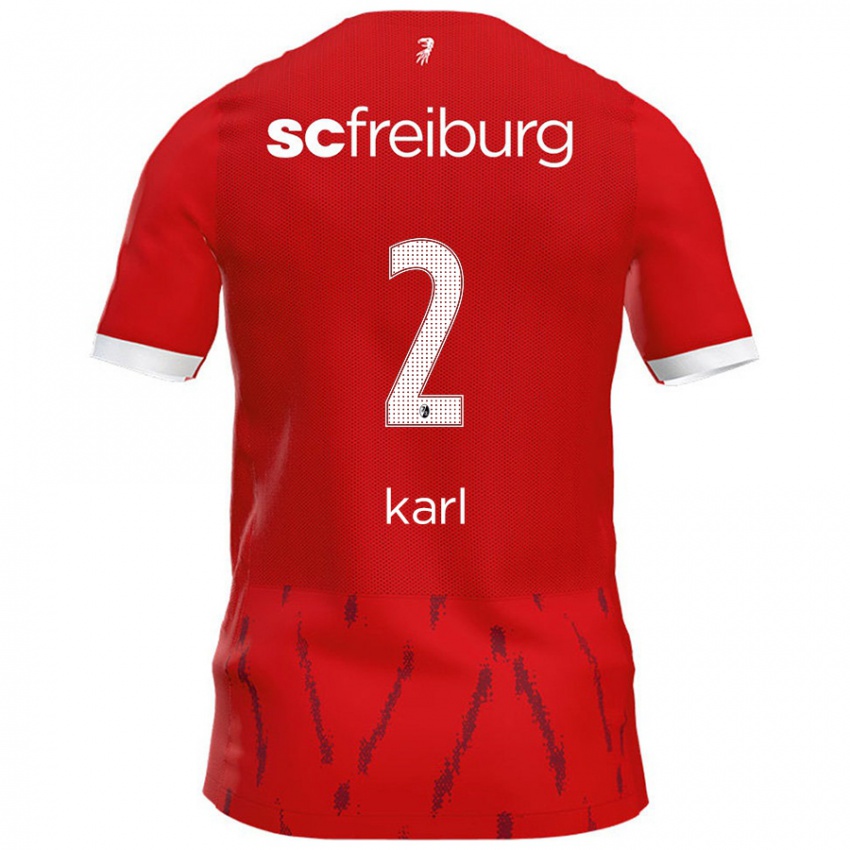 Bambino Maglia Lisa Karl #2 Rosso Kit Gara Home 2024/25 Maglietta