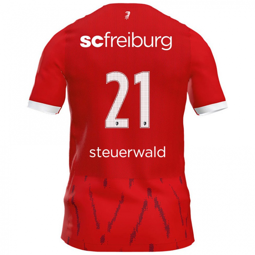 Bambino Maglia Samantha Steuerwald #21 Rosso Kit Gara Home 2024/25 Maglietta