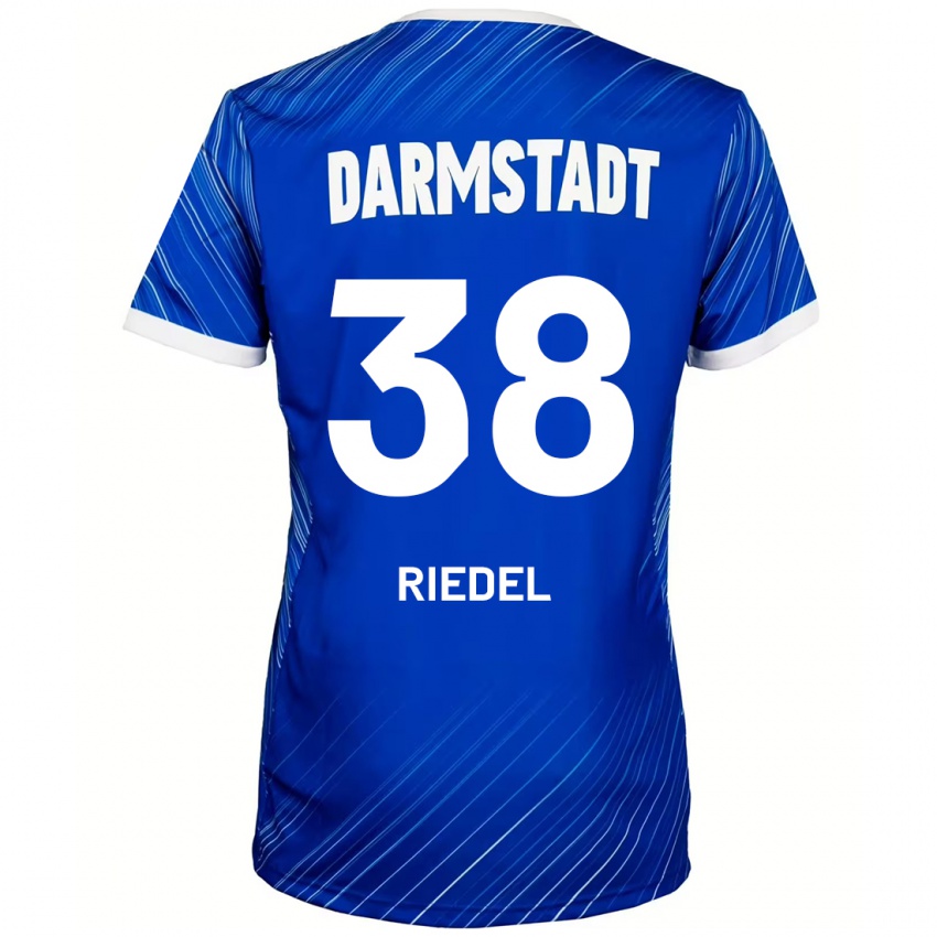 Bambino Maglia Clemens Riedel #38 Blu Bianco Kit Gara Home 2024/25 Maglietta