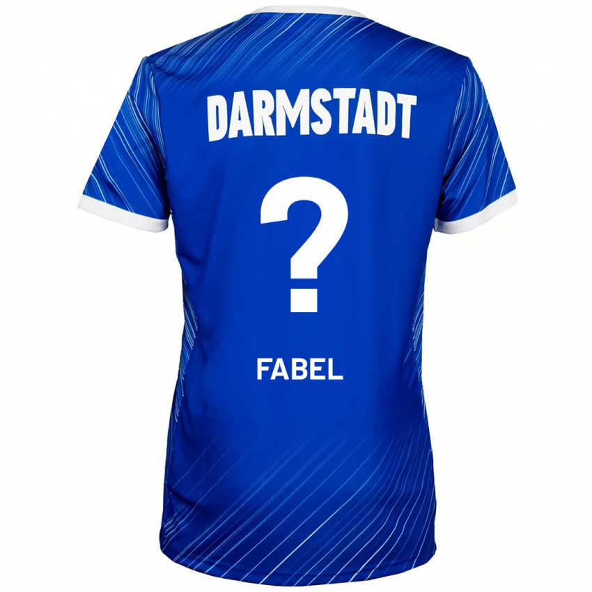 Bambino Maglia Lukas Fabel #0 Blu Bianco Kit Gara Home 2024/25 Maglietta