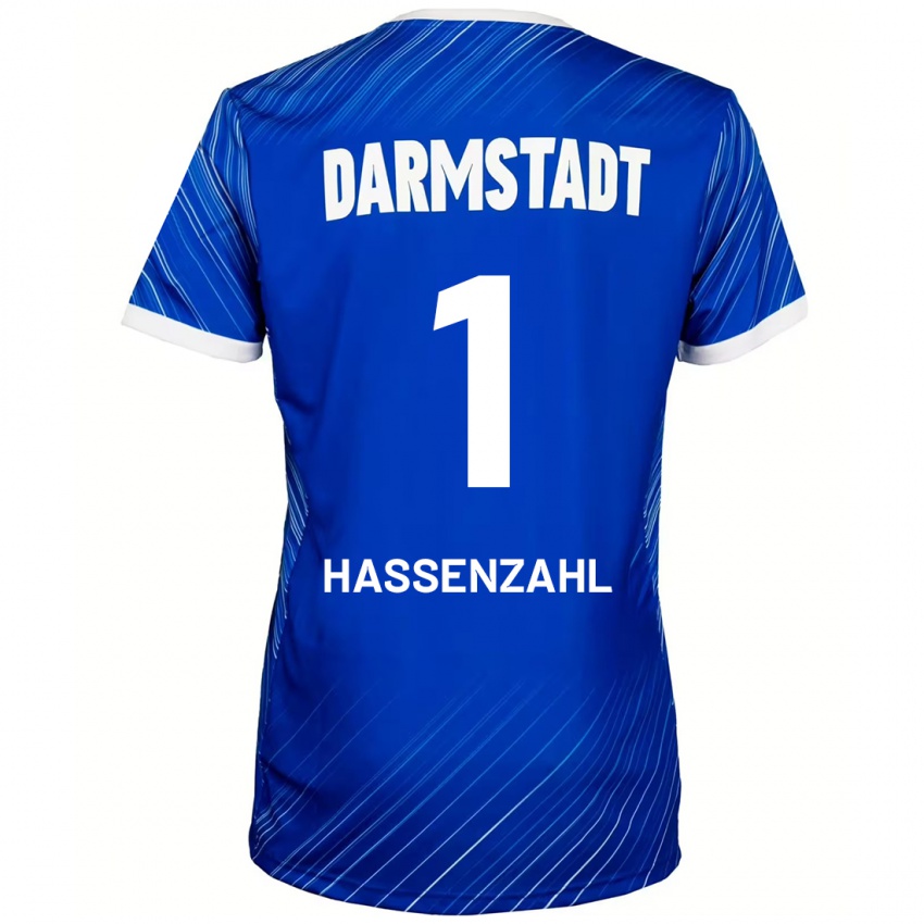 Bambino Maglia Leon Hassenzahl #1 Blu Bianco Kit Gara Home 2024/25 Maglietta