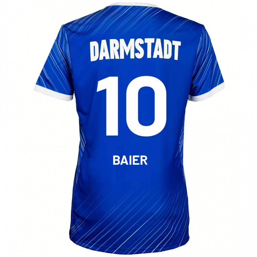 Bambino Maglia Nico Baier #10 Blu Bianco Kit Gara Home 2024/25 Maglietta