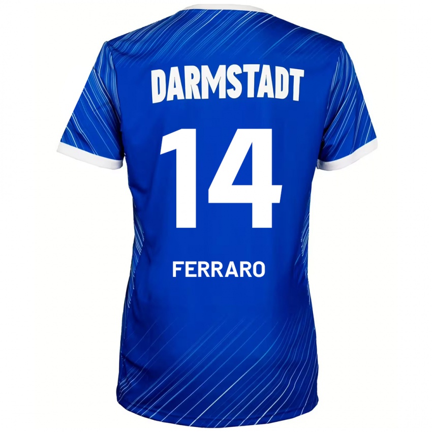 Bambino Maglia Enzo Ferraro #14 Blu Bianco Kit Gara Home 2024/25 Maglietta