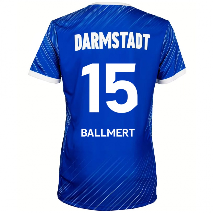 Bambino Maglia Markus Ballmert #15 Blu Bianco Kit Gara Home 2024/25 Maglietta