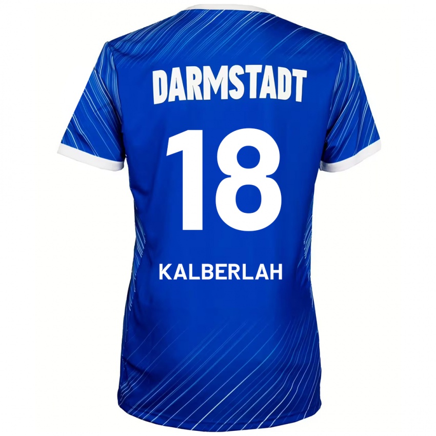 Bambino Maglia Simon Kalberlah #18 Blu Bianco Kit Gara Home 2024/25 Maglietta