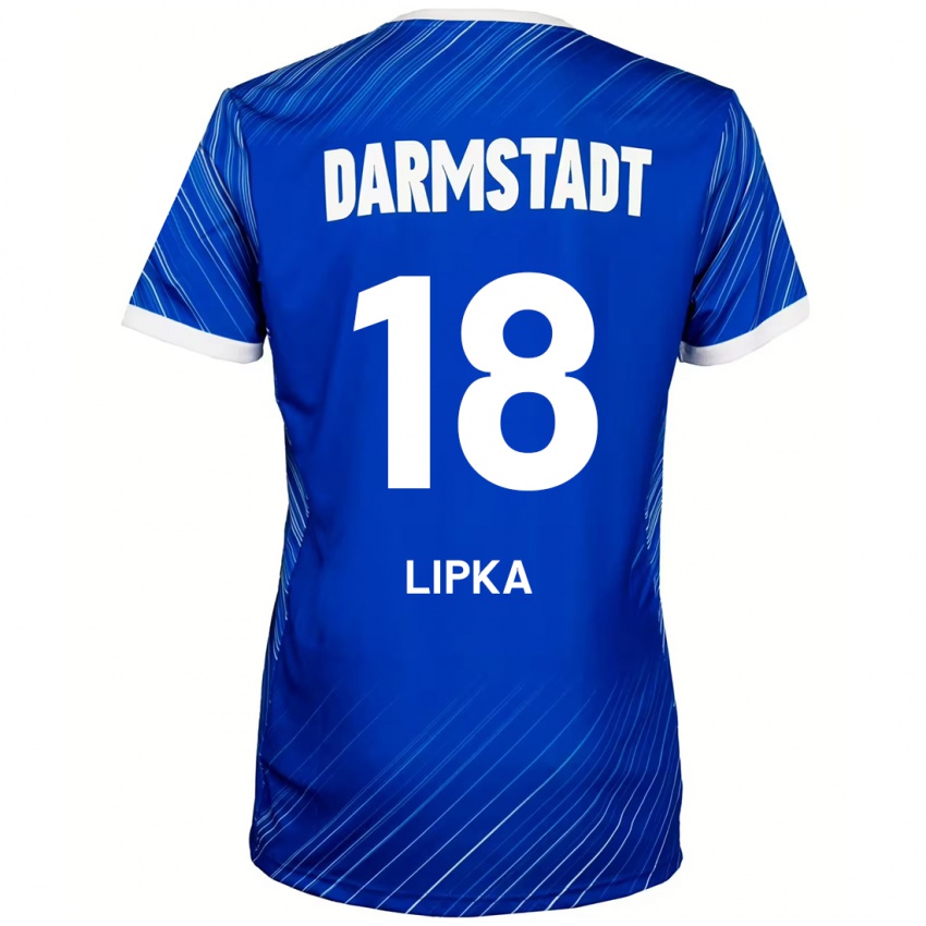 Bambino Maglia David Lipka #18 Blu Bianco Kit Gara Home 2024/25 Maglietta