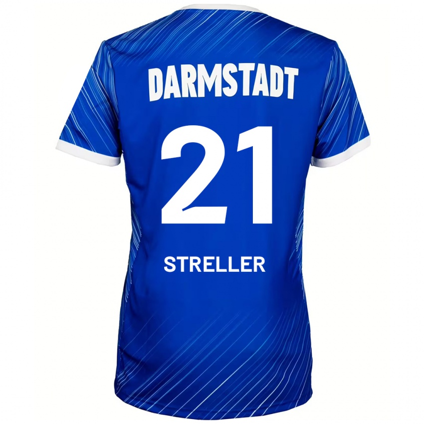 Bambino Maglia Till Streller #21 Blu Bianco Kit Gara Home 2024/25 Maglietta