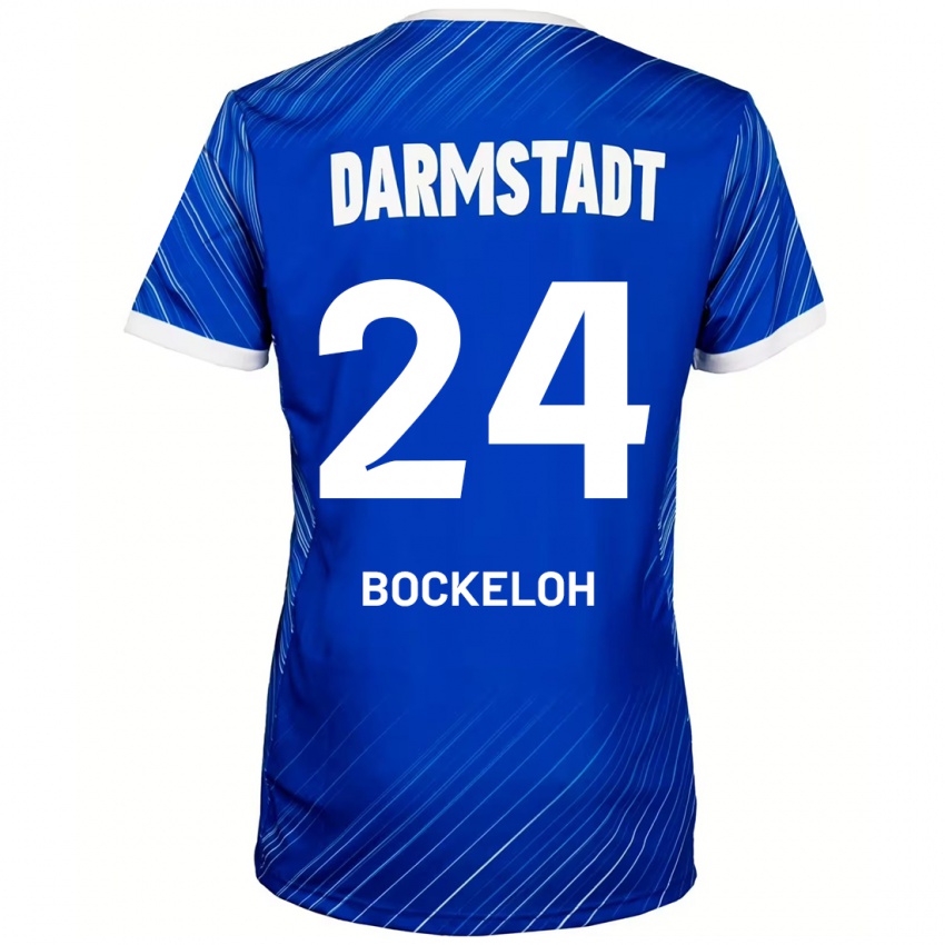 Bambino Maglia Leonhard Bockeloh #24 Blu Bianco Kit Gara Home 2024/25 Maglietta