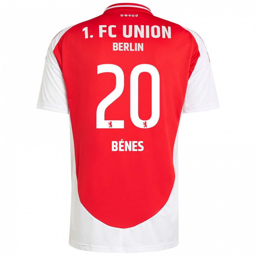 Bambino Maglia László Bénes #20 Rosso Bianco Kit Gara Home 2024/25 Maglietta