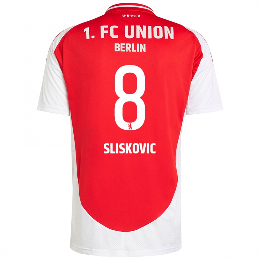 Bambino Maglia Duje Sliskovic #8 Rosso Bianco Kit Gara Home 2024/25 Maglietta