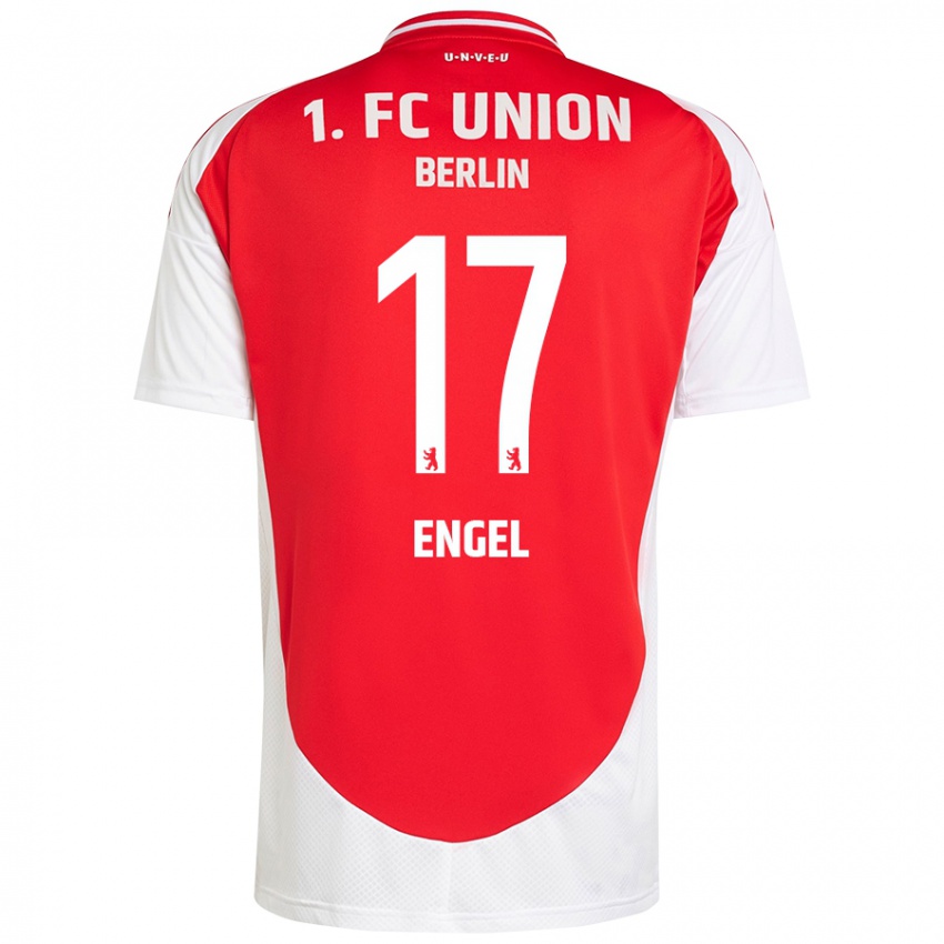 Bambino Maglia Oskar Engel #17 Rosso Bianco Kit Gara Home 2024/25 Maglietta