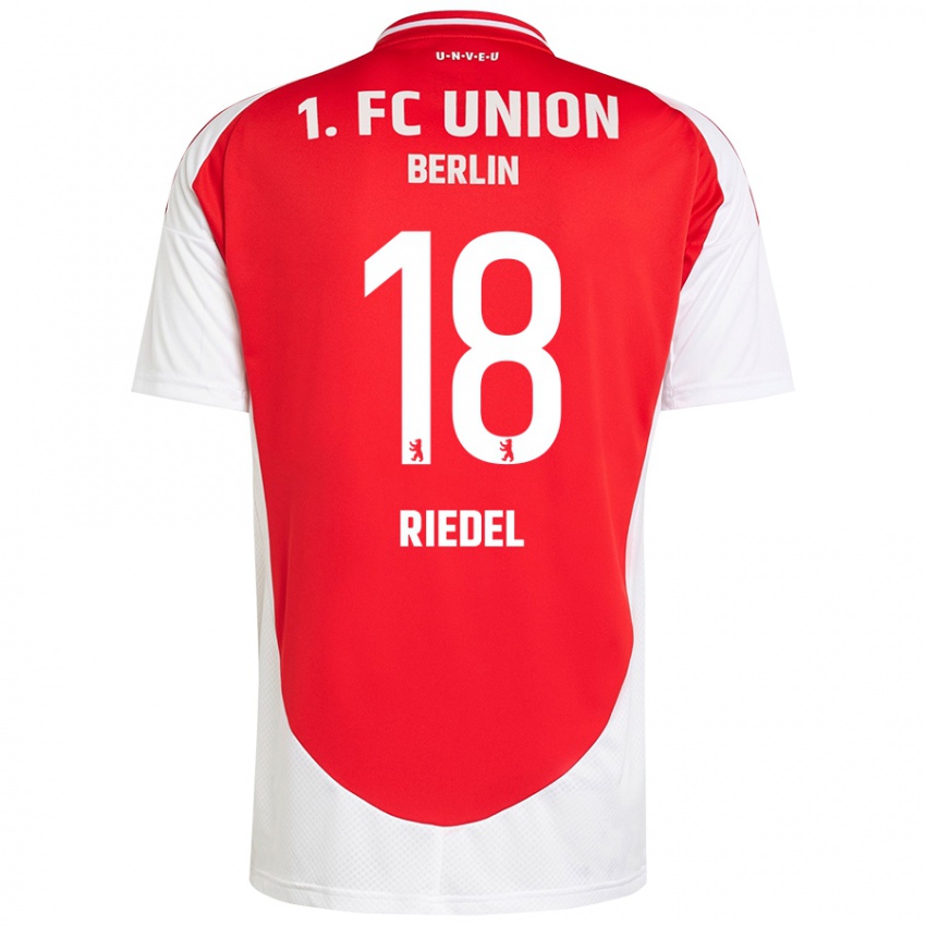 Bambino Maglia Aaron Riedel #18 Rosso Bianco Kit Gara Home 2024/25 Maglietta