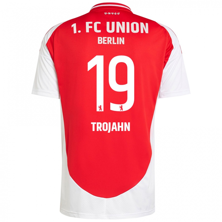 Bambino Maglia Sophie Trojahn #19 Rosso Bianco Kit Gara Home 2024/25 Maglietta