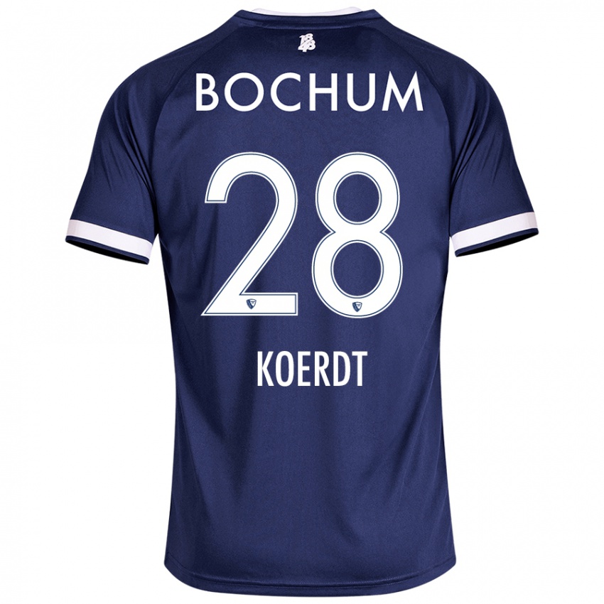 Bambino Maglia Lennart Koerdt #28 Blu Scuro Kit Gara Home 2024/25 Maglietta