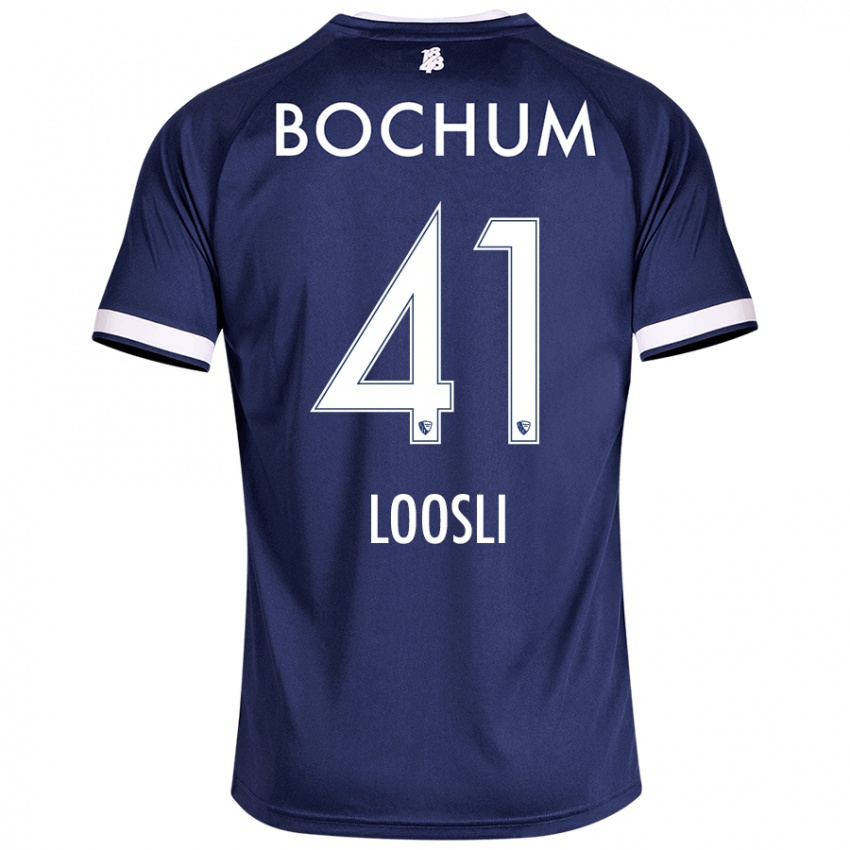 Bambino Maglia Noah Loosli #41 Blu Scuro Kit Gara Home 2024/25 Maglietta