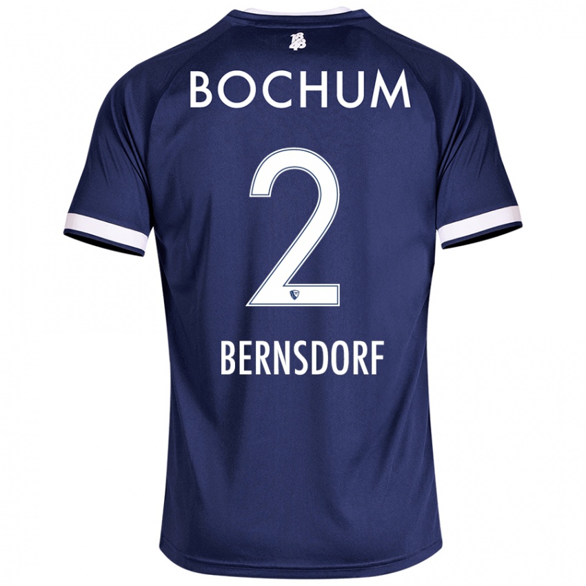 Bambino Maglia Luca Bernsdorf #2 Blu Scuro Kit Gara Home 2024/25 Maglietta