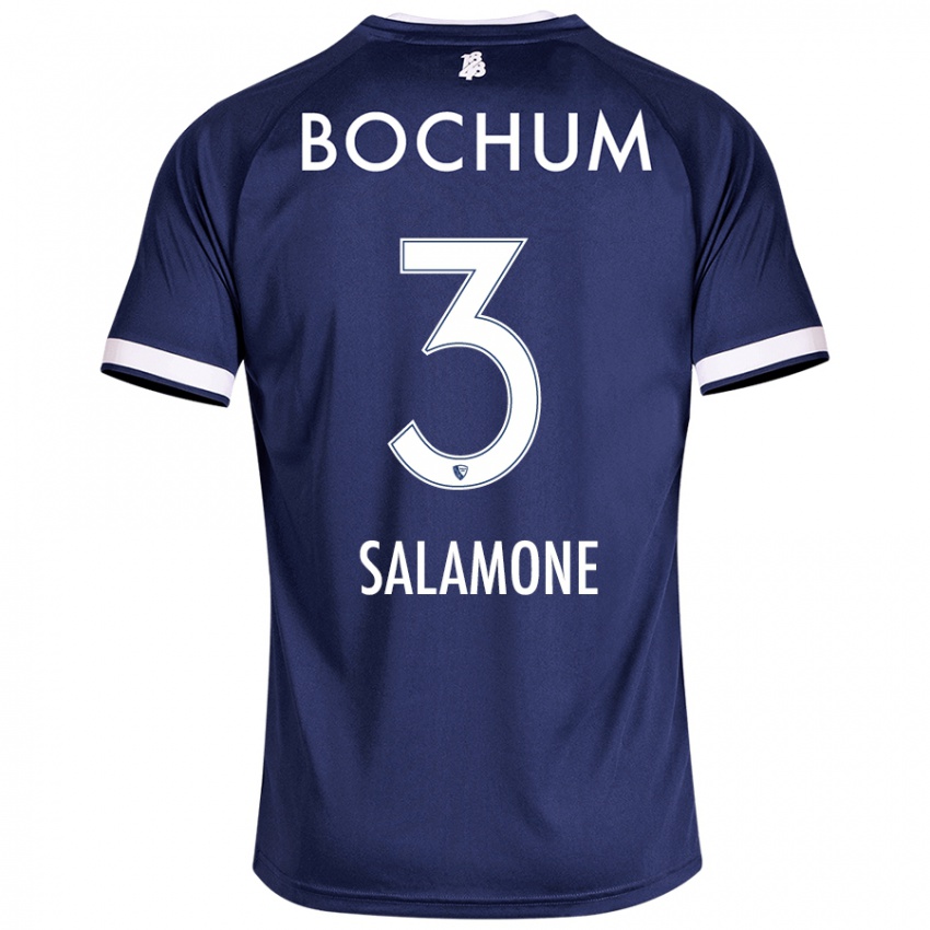 Bambino Maglia Elia-Giona Salamone #3 Blu Scuro Kit Gara Home 2024/25 Maglietta