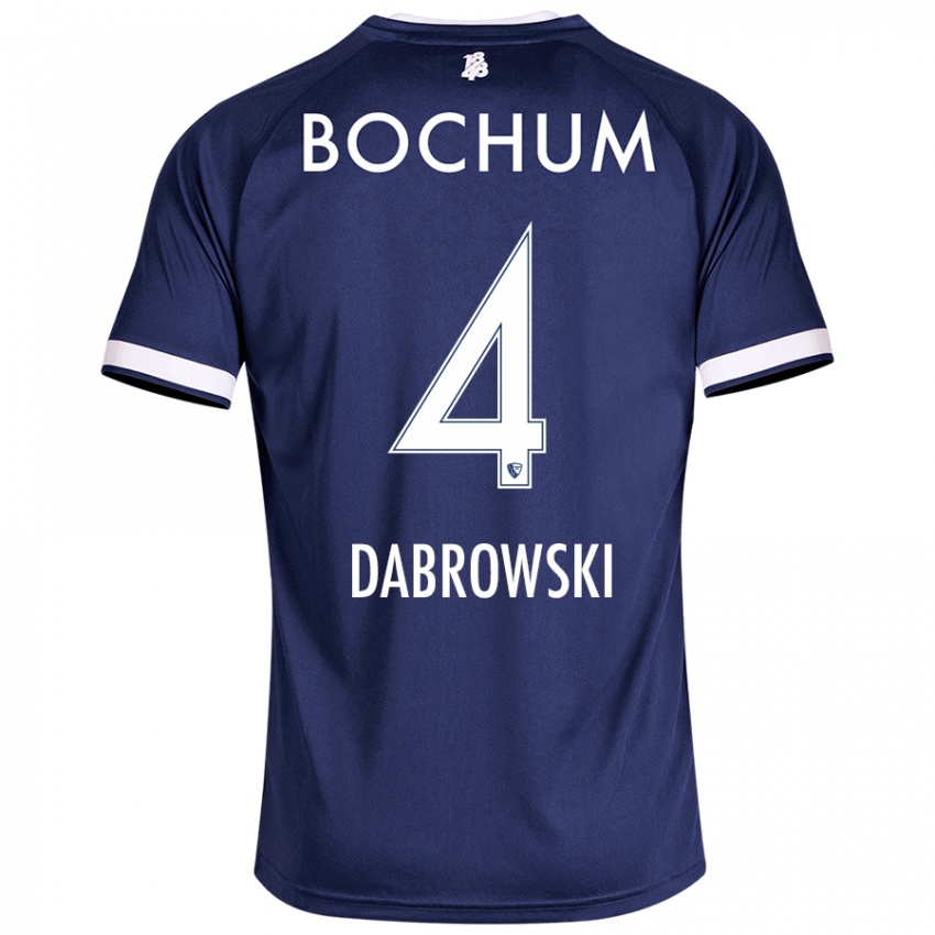 Bambino Maglia Luc Dabrowski #4 Blu Scuro Kit Gara Home 2024/25 Maglietta