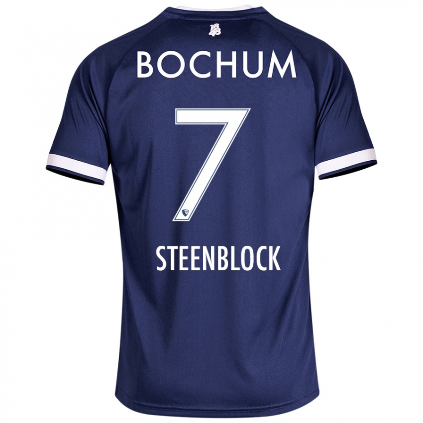 Bambino Maglia Jannis Steenblock #7 Blu Scuro Kit Gara Home 2024/25 Maglietta