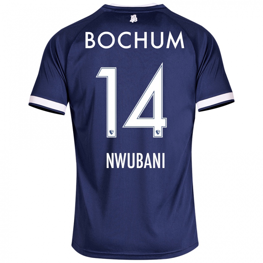 Bambino Maglia Keleb Nwubani #14 Blu Scuro Kit Gara Home 2024/25 Maglietta